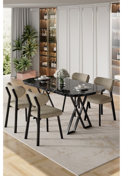 Canisa Axton Serisi Sabit Mdf 90x168 Siyah Mermer Desen Mutfak Masa Takımı 4 Cappucino Sandalye Cappucino Sandalye Siyah Mermer Masa Canisa Axton Serisi Sabit Mdf 90x168 Siyah Mermer Desen Mutfak Masa Takımı 4 Cappucino Sandalye Cappucino Sandalye Siyah Mermer Masa