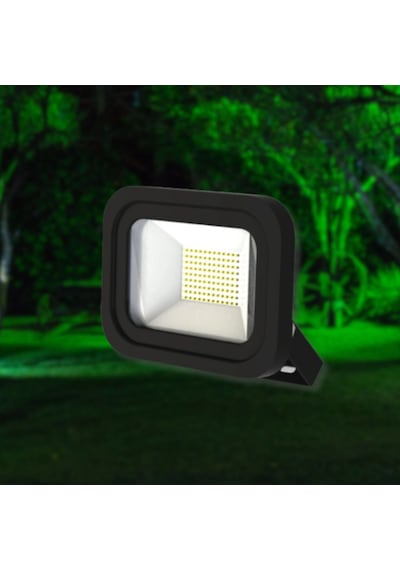 Elektrikle Çalışır, 50 Watt Yeşil Işık İç Ve Dış Mekan Slim Led Projektör, Yağmurdan Etkilenmez Yeşil