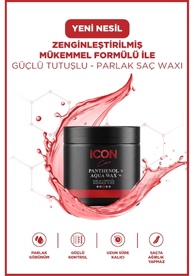 Iconcare Panthenol Aqua Wax Maksimum Tutuş Parlak Görünüm Saç Waxı 150 Ml