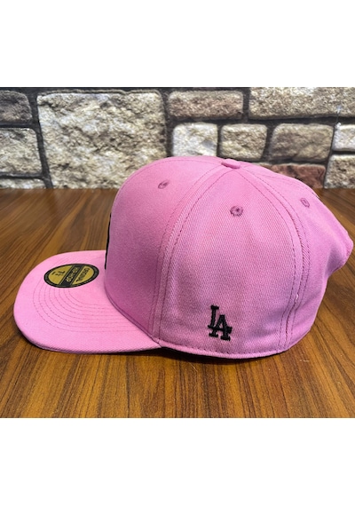 Hamze La Los Angeles Hiphop Snapback Rapper Baseball Drip Şapka Cap Pembe - Siyah