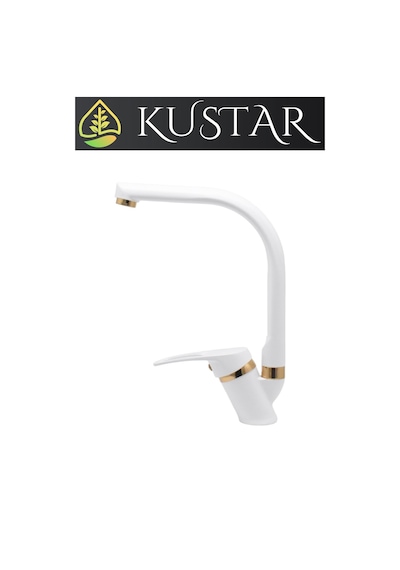 Kustar Tyal Gold Beyaz Mutfak Evye Bataryası