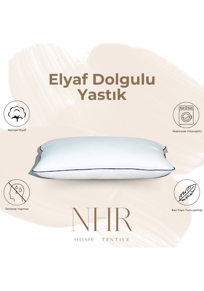 %100 Nanojel Dolgulu Uyku Yastığı 50x70 1200gr / 1 Adet