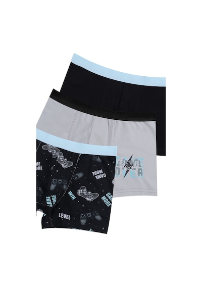 Koza İç Giyim Erkek Çocuk Pamuklu Uzay Baskılı 3'lü Boxer 3053 3053-16