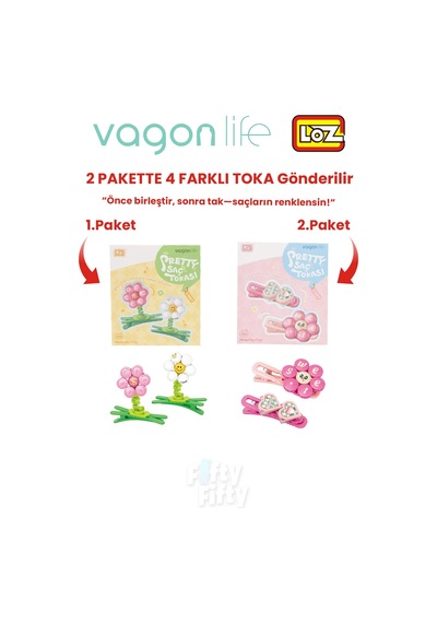 4'lü Saç Toka Seti Önce Birleştir,sonra Tak 2 Paket 4 Adet Gönderilir Yapı Toka Seti Ff 7132-7134