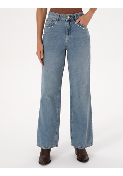 Pierre Cardin Kadın Mavi Pantolon Jean 50308443-vr036 Mavi