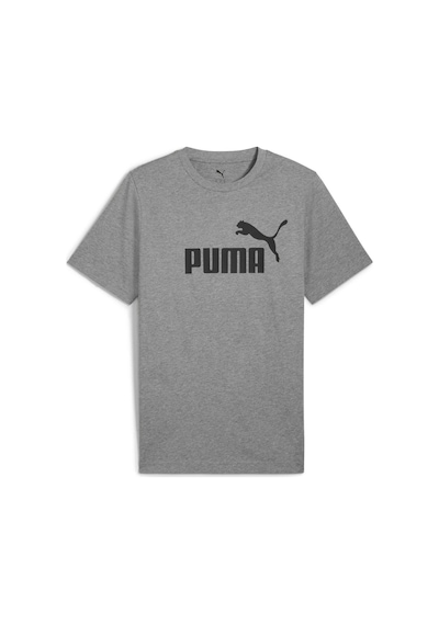Puma Essentials No 1 Logo Erkek Gri Yuvarlak Yaka Tişört Gri