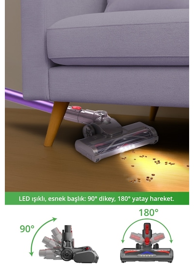 Kiwi KVC-4040BL Şarjlı Dikey Süpürge