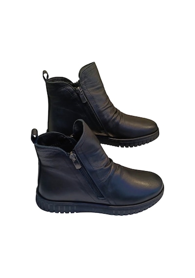 Voog 23663 Kadın Hakiki Deri Casual Comfort Bot Siyah