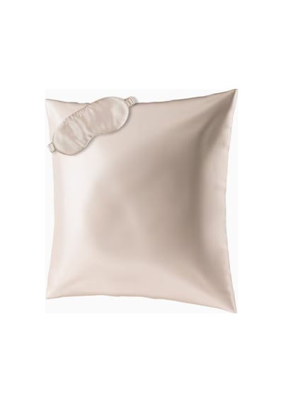 Aılorıa Beauty Sleep Seti, 100% Dut Ipeği Yastık Kılıfı 80x80 Ve Göz Maskesi Bej
