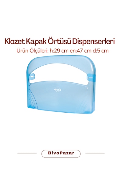 Klozet Kapak Örtüsü Dispenseri Mavi - Şeffaf