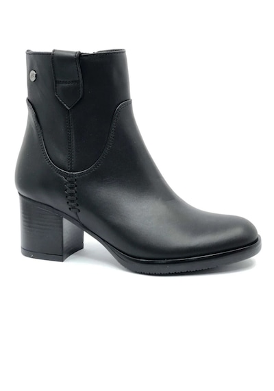 Greyder 32031 5k Siyah Hakiki Deri Kalın Topuklu 6cm Kadın Ankle Bot Siyah