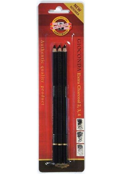 Koh-i-noor Gioconda Extra Charcoal Kömür Füzen Kalem Seti 3 Lü