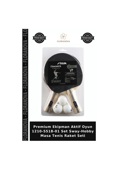 Premium Ekipman Aktif Oyun 1210-5518-01 Set Sway-hobby Masa Tenis Raket Seti