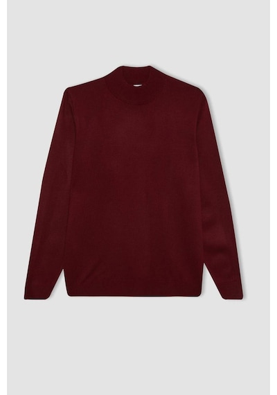 Defacto Slim Fit Dar Kesim Kazak B7851axnsbr45 Bordo