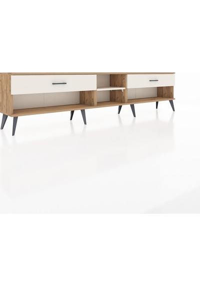 Arges Tv Ünitesi Tek Raflı 2 Çekmeceli 220x30x51 Çam-aytaşı Aytası/aytası - Atlas Çam