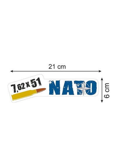 7.62x51 Nato Folyo Etiket - 21 X 6 Cm