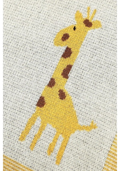 Kız Ve Erkek Bebek Için Triko Örgü Bebek Battaniyesi 85cm X85cm Hardal Züry Hardal4 Hardal4