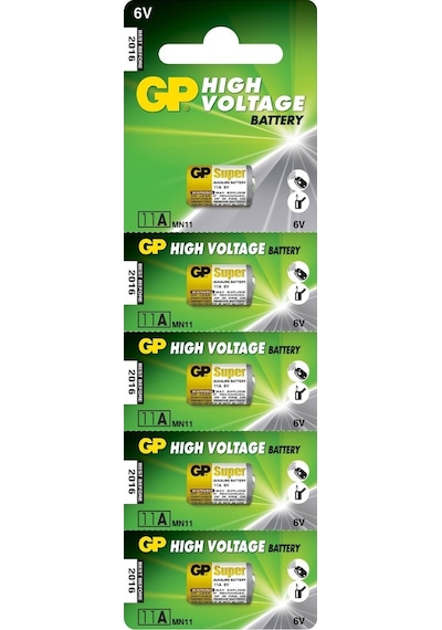 GP Super 11A MN11 6V Yüksek Voltaj Alkalin Pil 5'li
