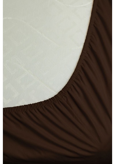 %100 Pamuk Ranforce Premium King Size Lastikli Çarşaf Seti - Kahv Kahverengi