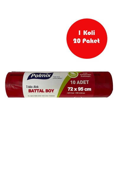 20 Adet Battal Boy Atık Torbası 72 X 95 Cm - P128