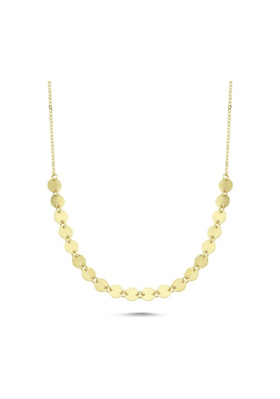 Pullu Altın Kolye 42 Cm 14K Gold