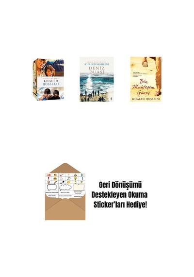 Khaled Hosseini - Kutulu Set + Deniz Duası + Bin Muhteşem Güneş + Okuma Sticker'ları