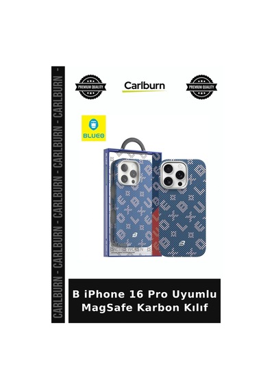B İphone 16 Pro Uyumlu Magsafe Karbon Kılıf Teknoloji Telefon Aksesuarı Şık Tasarım çok renkli