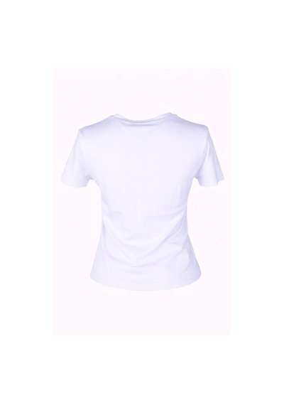 Trender Güneş Bask Beyaz Kadın T-shirt 6747