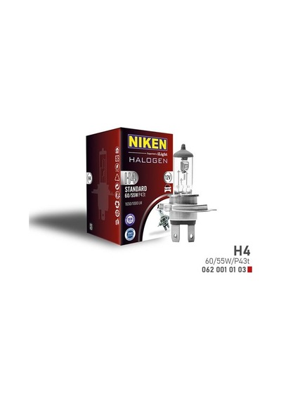 Nıken H4 60w/55w Halojen Ampul P43t 12v