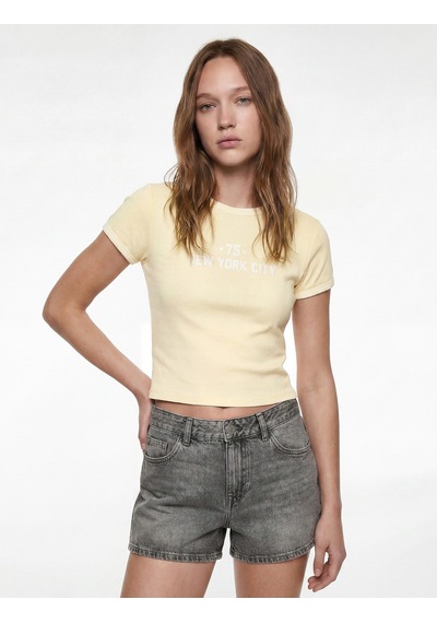 Koton Pamuklu Regular Fit Cepli Düğmeli Yıkamalı Mini Denim Şort Gri 6sal40207md