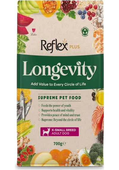Reflex Plus Longevity Çok Küçük Irk Yetişkin Köpek Maması 700g