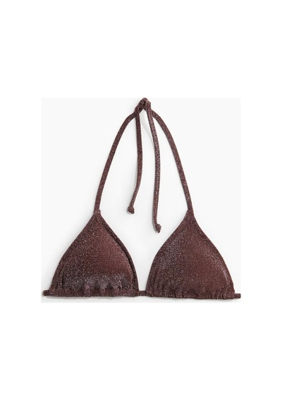 Lilly Espresso Sparkle Bikini Üstü Kahverengi Kahverengi