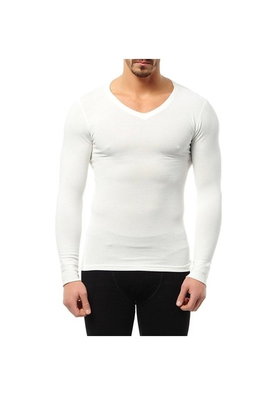 Aqua Cm2514 V Yaka Termal Uzun Kol Fanila Unisex