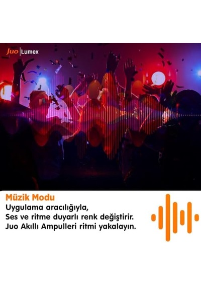 Juo Lumex Akıllı Ampul 11w Led Rgb Wifi & Bluetooth Enerji Sınıfı F