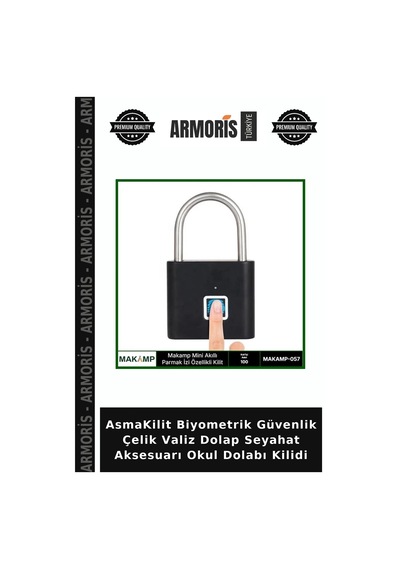 Asmakilit Biyometrik Güvenlik Çelik Valiz Dolap Seyahat Aksesuarı Okul Dolabı Kilidi