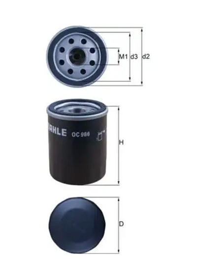 Fiat Punto Yag Filtresi 1.2 2004-2015 Mahle Oc986
