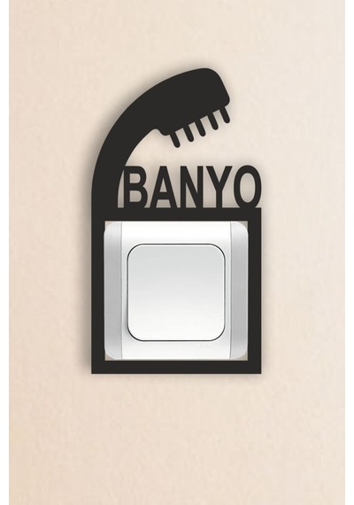 Banyo Ahşap Priz-anahtar Çerçevesi Ahşap Siyah