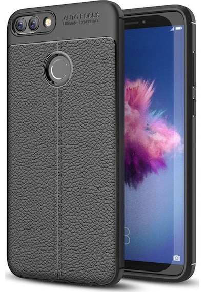 Huawei P Smart Deri Desenli Kamera Korumali Silikon 245725500 - Renk / Lacivert