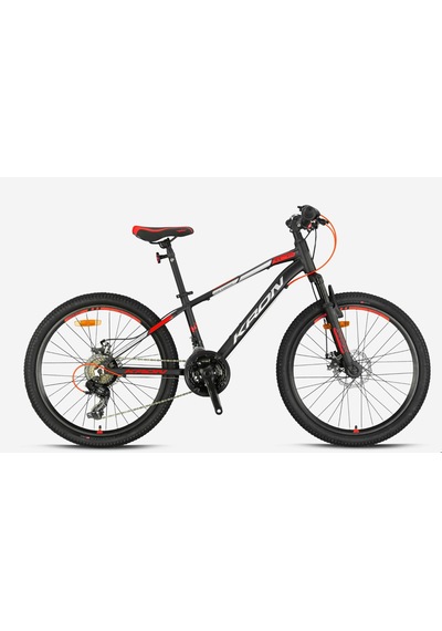 Kron Xc 75 24 Jant Mtb - 13' - 21 Vites -v.brake - Mat Siyah/kırmızı-gri-mavi - Çok Renkli