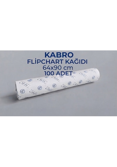 Kabro 64x90 Cm Askısız Düz Flipchart Kağıdı 100 'lü Toplantı, Sunum Ve Eğitim Kağıdı