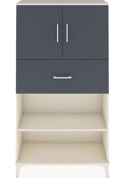 Arges Dolap 3 Raflı Tek Çekmeceli 2 Kapaklı 88x30x163 Aytaşı-... Aytaşı