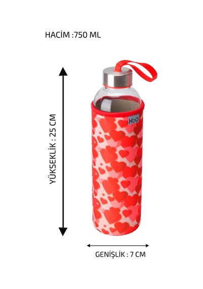 H2o Kılıflı Cam Su Şişesi Matara 750 Ml Kalp Desenli Çelik Kapaklı Taşıma Askılı Korumalı Spor Okul Ofis Detoks Su Matarası Mavi H2o Kılıflı Cam Su Şişesi Matara 750 Ml Kalp Desenli Çelik Kapaklı Taşıma Askılı Korumalı Spor Okul Ofis Detoks Su Matarası Mavi