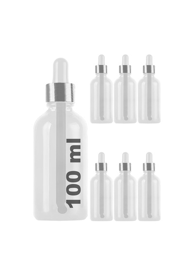 100 Ml Metal Kapaklı Damlalık Dropper Şişesi Serum 100 Cc Cam Şişe 6 Adet Siyah Kapak, Amber/k Amber / Kahverengi