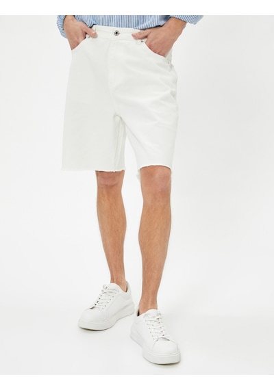 Koton Slim Fit Kot Şort Bermuda Cep Detaylı Pamuklu Ekru 4sam40054ıd Ekru Koton Slim Fit Kot Şort Bermuda Cep Detaylı Pamuklu Ekru 4sam40054ıd Ekru
