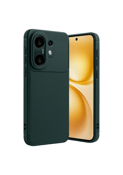 Cosmotex Newface Vivo X200 Fe Auto Focus Karbon Kapak - Koyu Yeşil