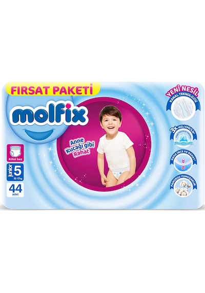 Molfix Külot Bez Junior 5 Beden Fırsat Paketi 44 Adet