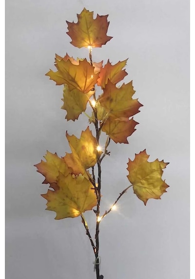 Led Işıklı Akçaağaç Yapraklı Sonbahar Dalı