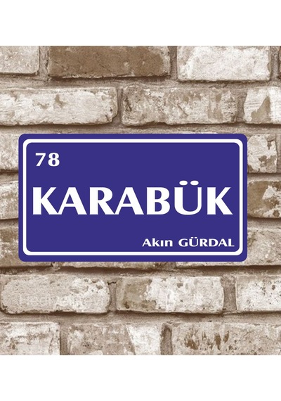 Kişiye Özel Metal Plaka Karabük 78 Retro Poster (29X15)