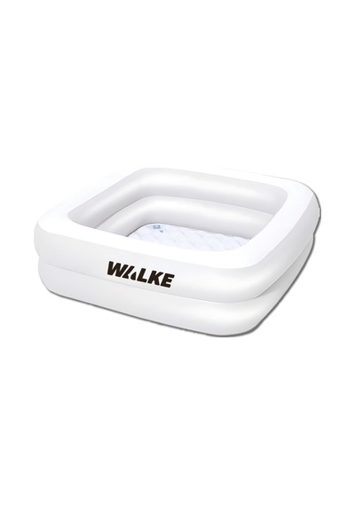 Walke Kare Şişme 86x86x25 Bebek Havuzu 2 Boğumlu Çocuk Havuzu Beyaz 14112