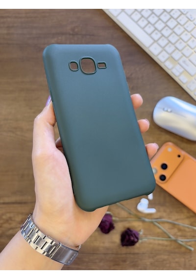 Samsung J7 2015 Uyumlu Kamera Korumalı Darbeye Dayanıklı Renk Atmayan Fab Silikon Kılıf Haki